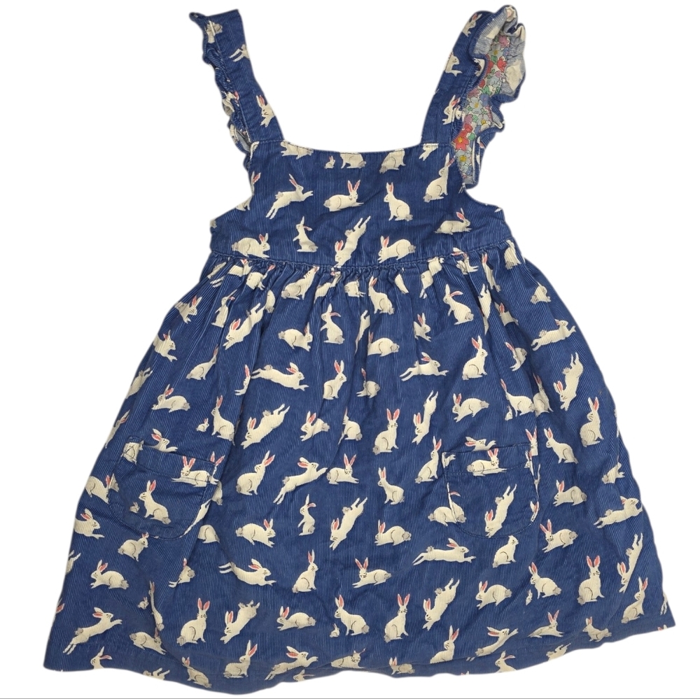 Mini Boden Navy Easter Bunny Print Pinefore Sundress